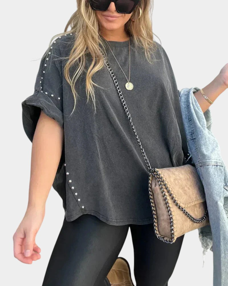 BELLA | T-shirt oversize à clavettes
